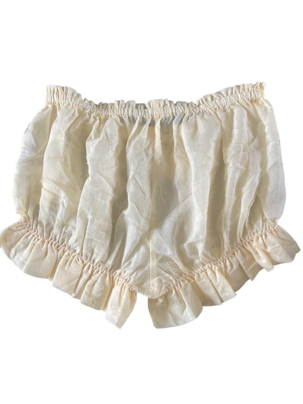 My Mum Made It Bloomer Shorts Citrine Ruffle Elastic Waist Coquette NWT M - Picture 3 of 8